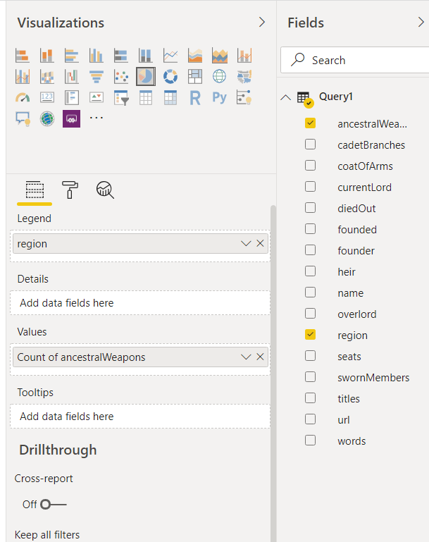 Power BI JSON - Visualisations Options